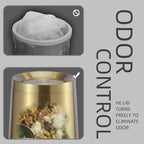 Household Swing Gold Bathroom Trash Can，Brushed Stainless Steel，10 L/3 - Image 8