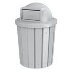 42 Gallon Slated Circle 100% Recycled Plastic Heavy Duty Outdoor Trash Can by SturdyEssentials