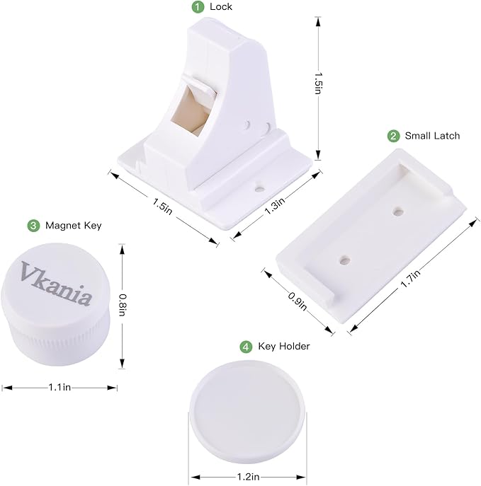 6 Pack Vkania Magnetic Cabinet Locks Baby Proofing - Image 5