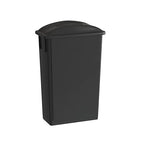 23 Gallon Black Slim Jim Trash Can by Krollen+Industrial
