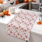 2 Pcs Halloween Kitchen Towels, Retro Line‑Art Ghost Dish Hand towel1735