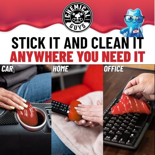 Chemical Guys, Sticky Icky Cleaning Gel, Sweet Strawberry, 0.88 oz, 4 Pack