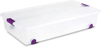 Sterilite 16-Pack 60 Quart ClearView Latch Box, Wheeled Underbed Organizer Bins - Image 9