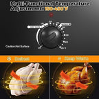20 Quart Electric Roaster Oven with Self-basting Lid, Turkey Roaster Oven with Removable Pan and Rack, Black - Image 4