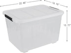 70 Quart Clear Plastic Large Storage Box - Image 3
