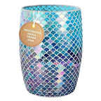 Escenzy Mermaid Bathroom Trash Can Mosaic Glass 5L | Decorative Small Garbage by Escenzy