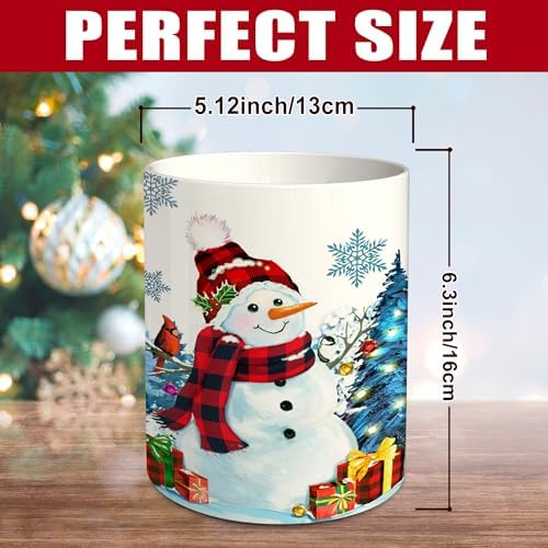 pinata Christmas Kitchen Decor, Christmas Snowman Ceramic Utensils Holder