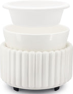 Ceramic Wax Melt Warmer with 1 pc Silicone Dish Candle Warmer by VICTORIAAROMA
