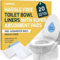 Lunderg Toilet Liners with Lemon Absorbent Pads - 20 Disposable Toilet Bags