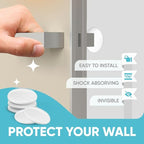 Strongest Home Wall & Door Handle Stopper 3.15" Set 5 Pieces of White Rubber - Image 2