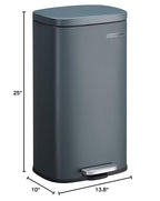 SONGMICS Trash Can with Lid, 8 Gallon Garbage Can, Stainless Steel Small Waste - Image 8
