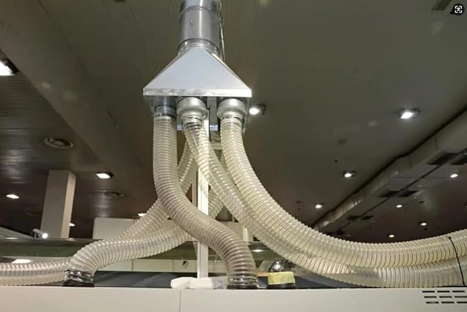 Dust Collection Hose 2 in × 5 ft Heavy Duty Clear Flexible PVC Reinforced - Image 5