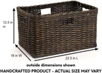 The Basket Lady Tall Rectangular Wicker Storage Basket, 22.5 in L x 16 in W x - Image 7