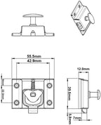 QCAA Oval Turn Cabinet Latch, for Cupboard & Other Furniture, Antique Brass - Image 5