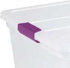 Sterilite 8-Pack 110 Quart ClearView Latch Box, Stackable Organizer Bins - Image 8