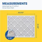 Aerostar 21 1/2x23 5/16x1 MERV 11 Pleated Air Filter, AC Furnace Air Filter - Image 2