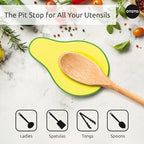 OTOTO Avocado Spoon Rest for Stove Top - Silicone Spoon Rest for Kitchen Counter, for Ladles, Tongs, Spatula Funny Cool Cute Kitchen Gifts Gadgets Accessories