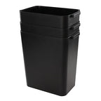 3-Pack Black 4.5 Gallon Plastic Trash Can Wastebasket, Garbage Container Bin - Image 4