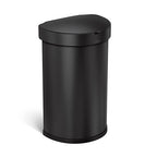 simplehuman 45L semi-Round Sensor can, Matte Black Steel by Simplehuman