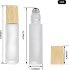 12 Pack Essential Oil Roller Bottles, 10ml Empty Frosted Glass Roller Bottles - Image 3