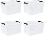 4 Pack Large Clear Plastic Storage Bins - Image 7