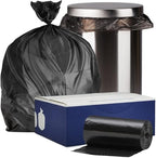 Plasticplace 12-16 Gallon Trash Bags │ 8 Microns │ Black High Density Liners │ by Plasticplace