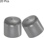 uxcell 20pcs Rubber End Caps 32mm ID Vinyl Cap Cover Screw Protectors Dark Grey - Image 2