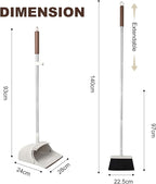 54" Long Handled Broom and Dustpan Set - Image 2