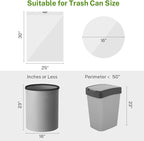 15 Gallon Tall Kitchen Trash Bags Drawstring - Image 3