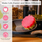 FillTouch Flower 3 Pcs Scrub Sponge, Pink - Image 3
