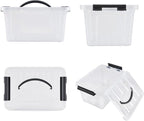 6 Quart Plastic Stackable Storage Latch Bins - Image 4