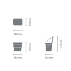 Brabantia Sort & Go Food Trash Can Small Countertop Kitchen Compost Caddy - Image 9
