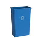 23 Gallon Blue Recycle Slim Jim Trash Can by Krollen+Industrial