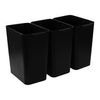 4.5 Gallon Plastic Office Wastebasket, Plastic Trash Cans, 3 Packs by Tstorage