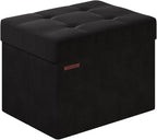 Folding Storage Ottoman, Velvet Storage Bench, Foot Stool, by Liveinacomfortablehome
