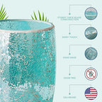 Escenzy Modern Bathroom Trash Can Mosaic Glass 5L | 7" x 10" | Decorative Small - Image 4