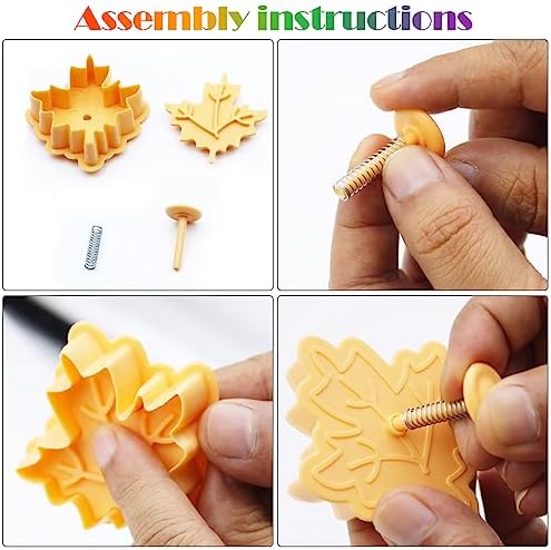 Cake Leaves Baking Pie Crust Cutters Set of 4 Random Color