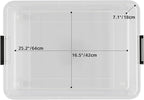 52 Quart Large Plastic Underbed Latching Storage Box, 3 Packs - Image 3