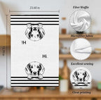 Hi Dachshund Waffle Kitchen Towels, Gifts for Dachshund Lovers Moms Dish Tea Towels for Kitchen, Weiner Dog Lover Gifts Decorative Hand Towels for Bathroom Guest Room Decor, 16x24 Inch - Image 6