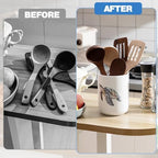 Sawysine Turtle Ceramic Utensil Holder, Kitchen Countertop Organizer