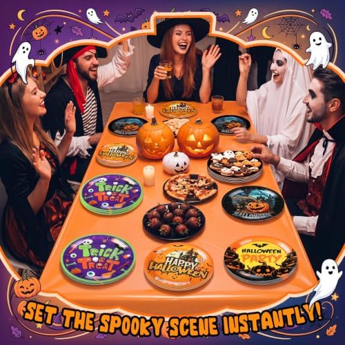 Hosuly 61 Pcs Pumpkin Carving Kit Tool Set Bulk Halloween, Orange,Tangerine