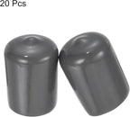 uxcell 20pcs Rubber End Caps 19mm ID Vinyl PVC Round Tube Bolt Cap Cover Screw - Image 2