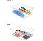 Isaac Jacobs 5-Pack Small Clear Storage Bins, Plastic Organizer - Image 4