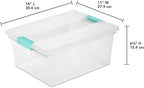Sterilite 8-Pack Clip Box, Stackable Clear Plastic Bins - Image 3