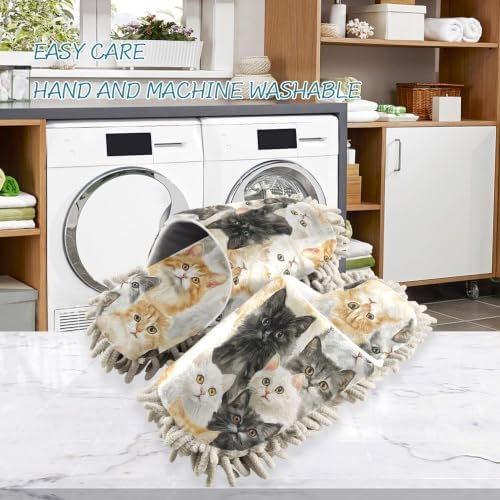 Fisyme Mop Slippers Soft Washable Microfiber Super Chenille Mopping House Home Shoes Mop Slippers for Floor Cleaning
