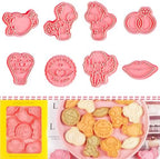 BESEK Valentine's Day Cookie Cutters: With Plunger Stamps Set, 8pcs 3D Embossing Cutters For Biscuit Fondant Cheese Baking Molds by Unknown