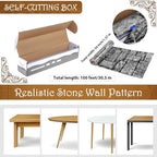 Kochorie 100 Ft x 54 Inch Stone Wall Tablecloth Roll with Cutter Box