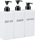 Segbeauty Plastic Soap Dispenser, 500ml Empty Square Pump Press Bottle Shower by Segbeauty