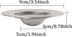 2pcs Heavy Duty Stainless Steel Slop Basket Filter Trap, 3.54" Top / 1.65" Mesh - Image 2