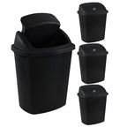 6 Gallon Swing Top Trash Can Outdoor and Indoor Recycle Bin, Plastic Garbage Can by Yesdate